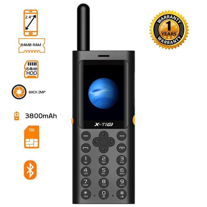 T1- Walkie Talkie and GSM Telephone with Tri SIM - 2.4’LCD